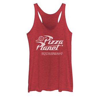 Juniors' Disney/Pixar Toy Story Vintage Pizza Planet Logo Tank Top