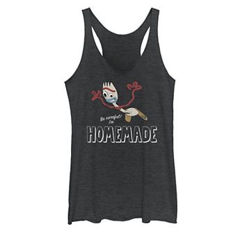 Juniors' Disney/Pixar Toy Story 4 Forky Be Careful I'm Homemade Tank Top