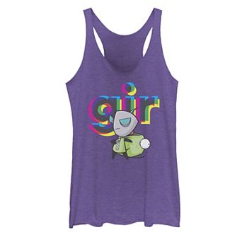 Juniors' Nickelodeon Invader Zim Gir Mask Off Colorful Power Stance Graphic Tank Top