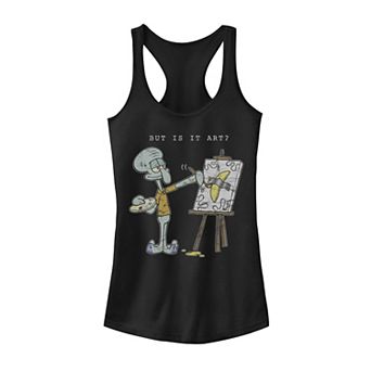 Juniors' Nickelodeon SpongeBob SquarePants Squidward But Is It Art Graphic Tank Top