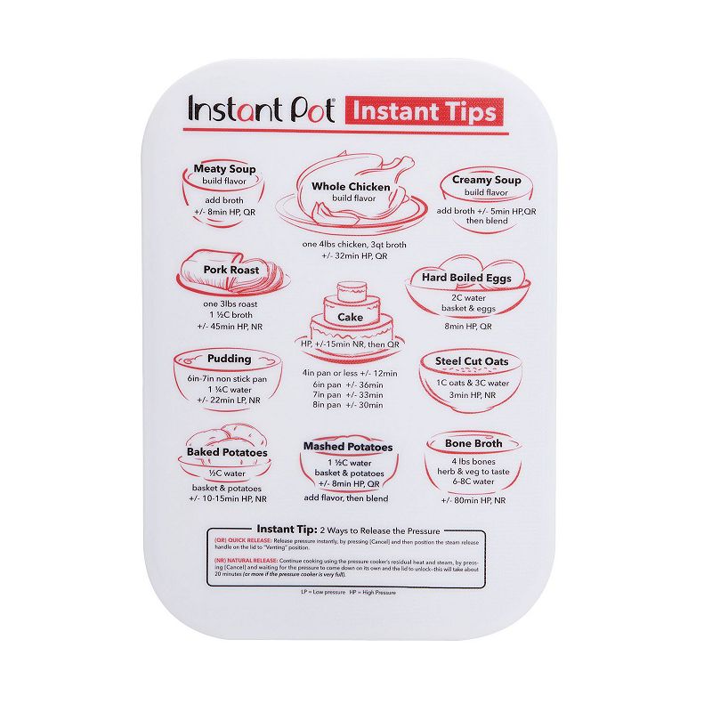 Instant Pot 10 x 14 Cutting Mat with Recipes, White