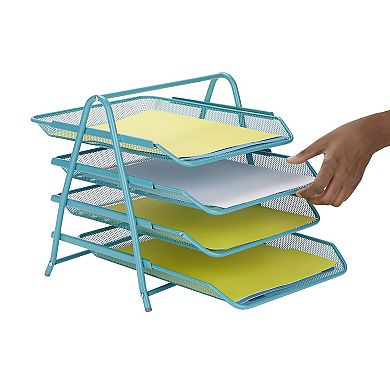 Mind Reader Desk Organizer With 4 Sliding Trays