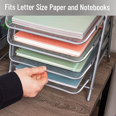 Mind Reader Desk Organizer With 4 Sliding Trays