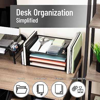 Mind Reader Desk Organizer With 6 Compartments