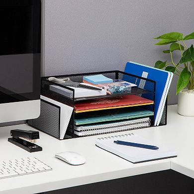 Mind Reader Desk Organizer With 6 Compartments