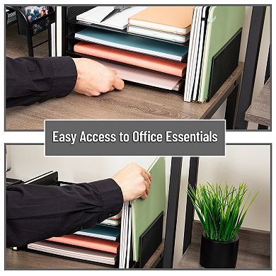 Mind Reader Desk Organizer With 6 Compartments