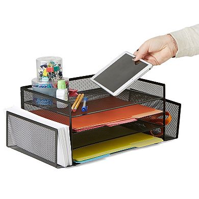 Mind Reader Desk Organizer With 6 Compartments