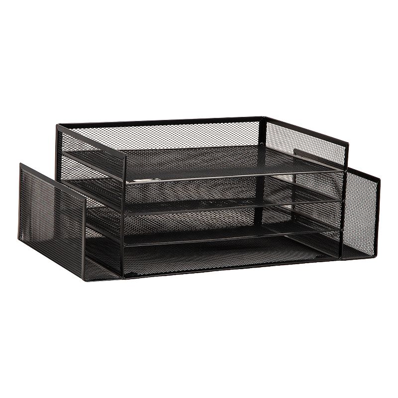 Mind Reader Desktop Organizer  File Storage  Paper Tray  Workspace  Office  Metal  Black