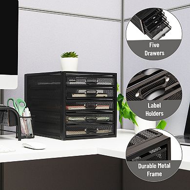 Mind Reader 5 Drawer Cabinet
