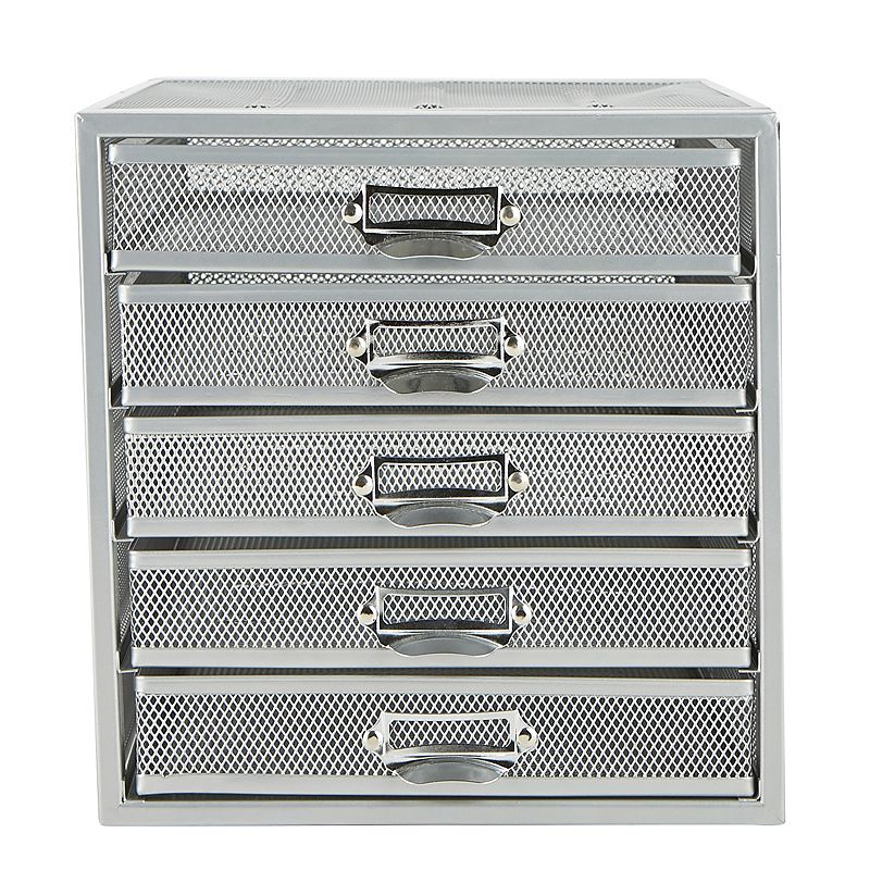 Mind Reader 5 Drawer Storage Cabinet, Heavy Duty 