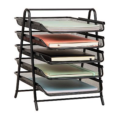 Mind Reader Desk Organizer With 5 Sliding Trays