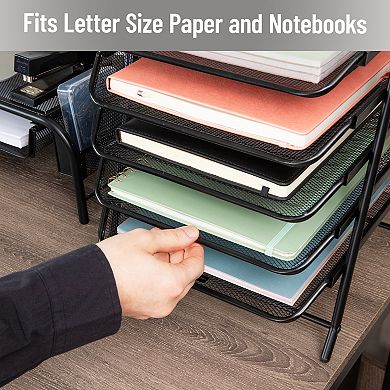 Mind Reader Desk Organizer With 5 Sliding Trays