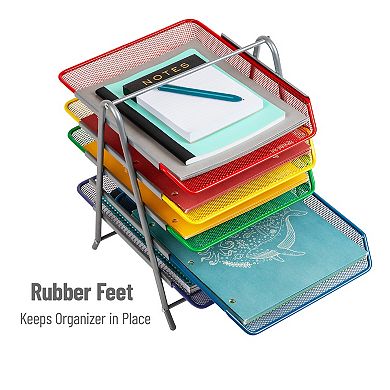 Mind Reader Desk Organizer With 5 Sliding Trays