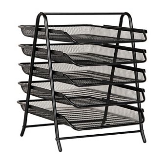 Mind Reader Desk Organizer With 5 Sliding Trays