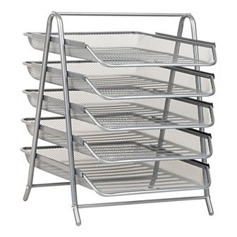 Mind Reader Desk Organizer With 5 Sliding Trays