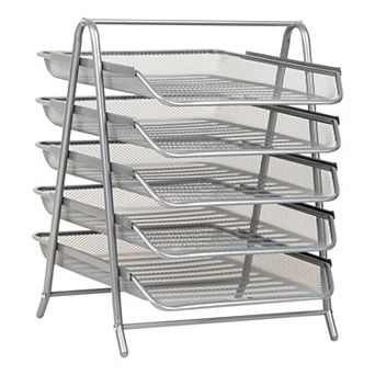 Mind Reader Desk Organizer With 5 Sliding Trays