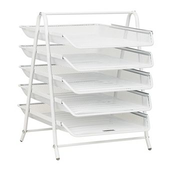 Mind Reader Desk Organizer With 5 Sliding Trays