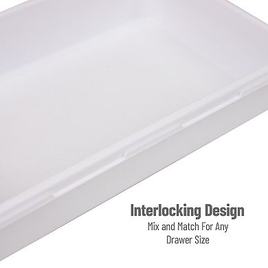 Mind Reader 8-piece Interlocking Multi Purpose Storage Compartment Organizer