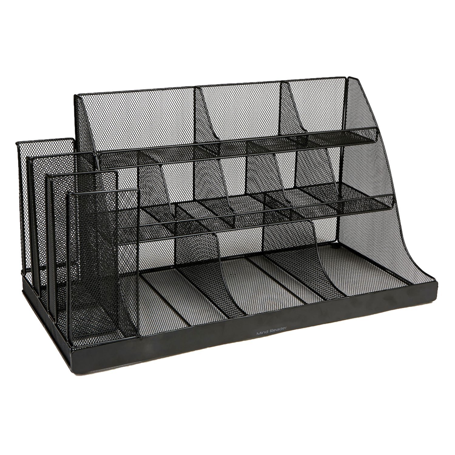 Mind Reader 2-Shelf 14 in. Black Metal Mesh Lazy Susan Turntable