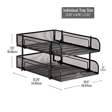 Mind Reader 2-piece Stackable Letter Tray