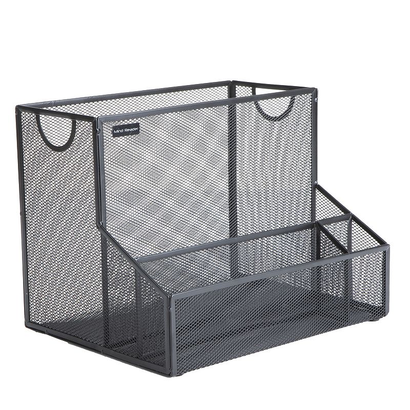 Mind Reader Large File Organizer Storage Basket For A4 Paper, Black