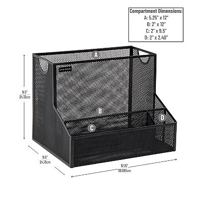 Mind Reader Large File Organizer Storage Basket For A4 Paper