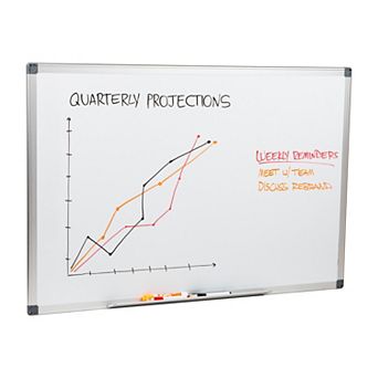 Mind Reader Magnetic Dry Erase Board With Marker Tray