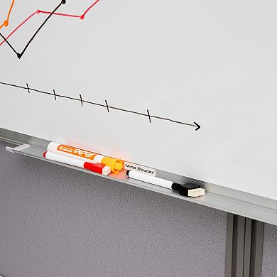 Mind Reader Magnetic Dry Erase Board With Marker Tray