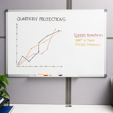 Mind Reader Magnetic Dry Erase Board With Marker Tray