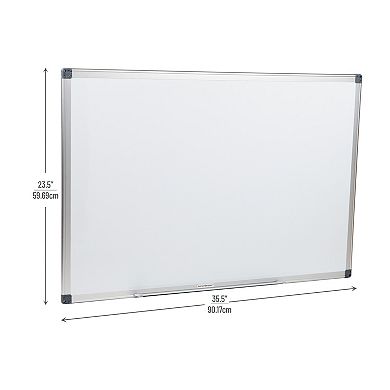 Mind Reader Magnetic Dry Erase Board With Marker Tray