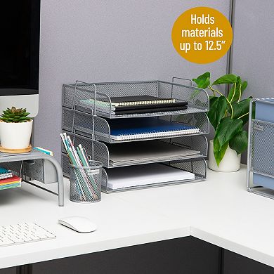 Mind Reader 4-pack Stackable Metal Tray