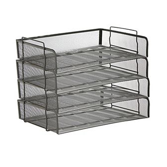 Mind Reader 4-pack Stackable Metal Tray