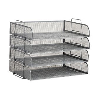 Mind Reader 4-pack Stackable Metal Tray