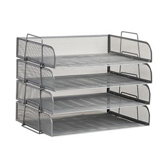 Mind Reader 4-pack Stackable Metal Tray