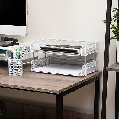 Mind Reader 2-Pack Stackable File Holder Trays