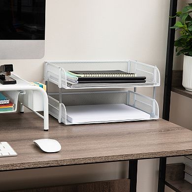 Mind Reader 2-Pack Stackable File Holder Trays