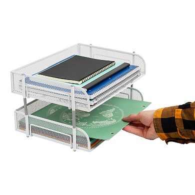Mind Reader 2-Pack Stackable File Holder Trays