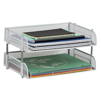 Mind Reader 2-Pack Stackable File Holder Trays