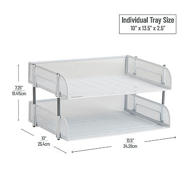 Mind Reader 2-Pack Stackable File Holder Trays