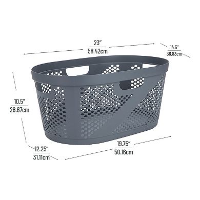 Mind Reader 40 Liter Plastic Laundry Basket