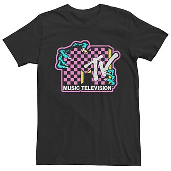 Men's MTV Checkered Zombie Hands Logo Tee