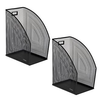 Mind Reader Jumbo Metal Mesh File Organizer 2-Pack