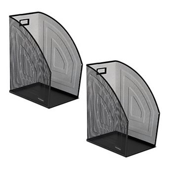 Mind Reader Jumbo Metal Mesh File Organizer 2-Pack