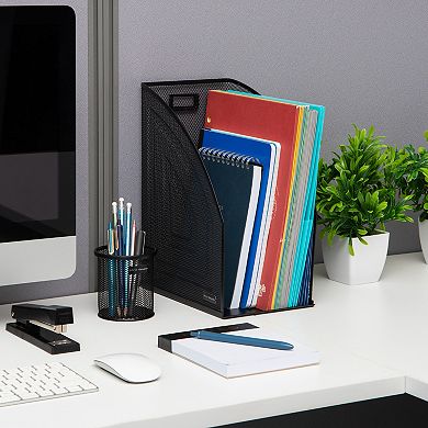 Mind Reader Jumbo Metal Mesh File Organizer 2-Pack