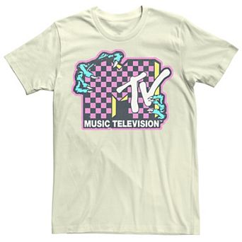 Men's MTV Checkered Faded Logo Zombie Hands Tee