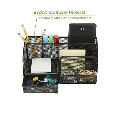 Mind Reader 7-Compartment Desk Organizer
