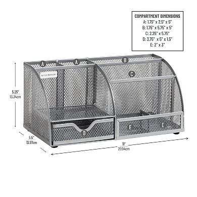 Mind Reader 7-Compartment Desk Organizer