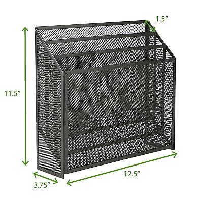 Mind Reader 3-Tier Jumbo Metal Mesh File Holder
