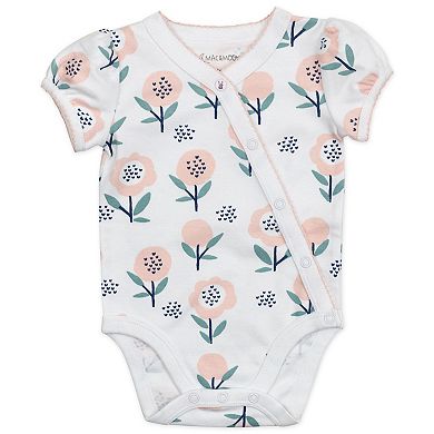 Baby Mac & Moon 3-Pack Short-Sleeve Bodysuits in Bunny Floral Prints