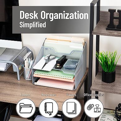 Mind Reader Three-Tiered Desk Organizer Tray